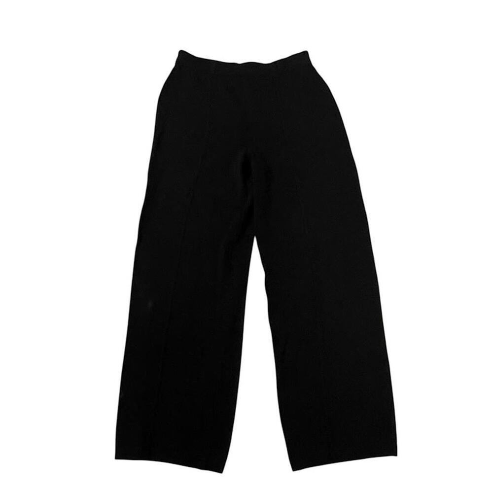 St. John Collection Pants Pull-On Black Santana Knit Heavy Weight Size 10